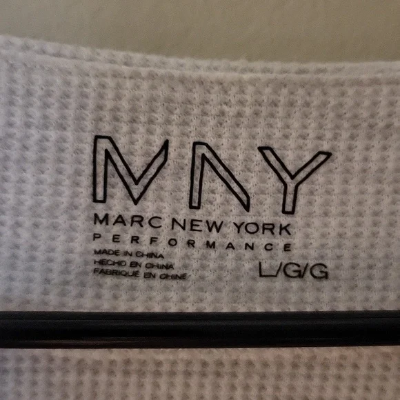 Marc New York Performance Draped Asymmetrical Thermal Tunic Top - White/Cream - Picture 3 of 6